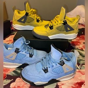 Jordan 4 Canary Yellow and Baby Blue